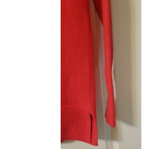 Loft Women's Red Knit Pullover Sweater Boat Neck Long Sleeve Size Small - PO - Picture 4 of 9